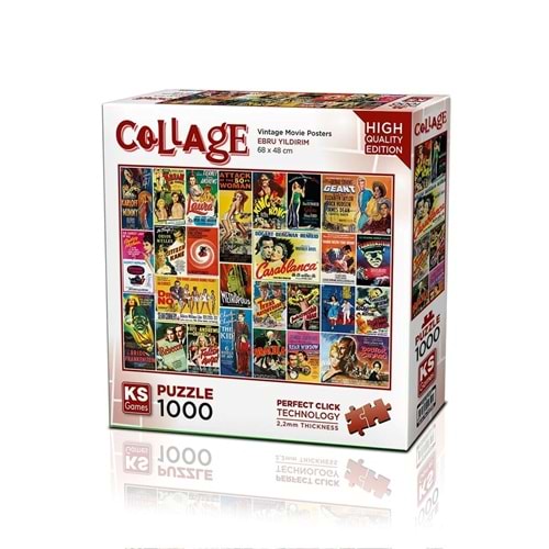 Ks Games 1000 Parça 20759 Vintage Movie Posters Puzzle