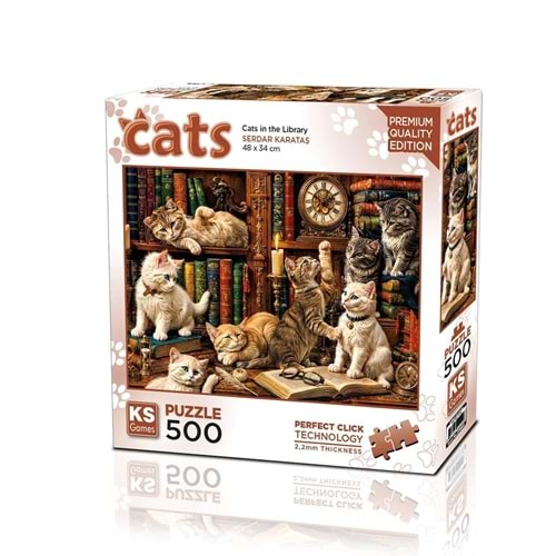 Ks Games 500 Parça Cats İn The Library Puzzle