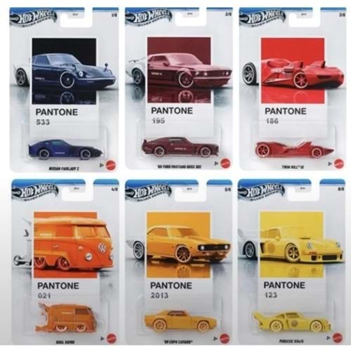 1:64 Hot Wheels Silver Serisi Pantone Diecast Araba Tekli Paket JKY47