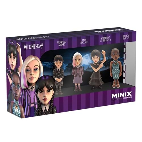Minix Wednesday 4lü Figür - Koleksiyon Figürü MNXH8000
