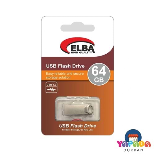 Elba ELBA-64M 64 GB USB 2.0 Metal Gövde Gri Flash Bellek