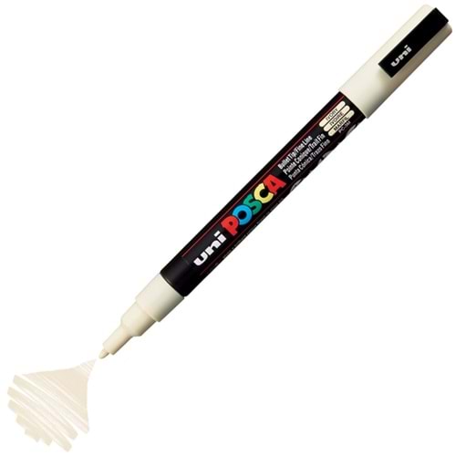 Uni Posca 0.9-1.3 Su Bazlı Postermarkörü Fildişi Pc-3M