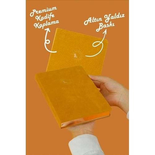 Victoria Journals 124-1645 Bujo Defter Süet A5 96 yaprak 160 gr Beyaz kağıt Cepli Çizgili Turuncu