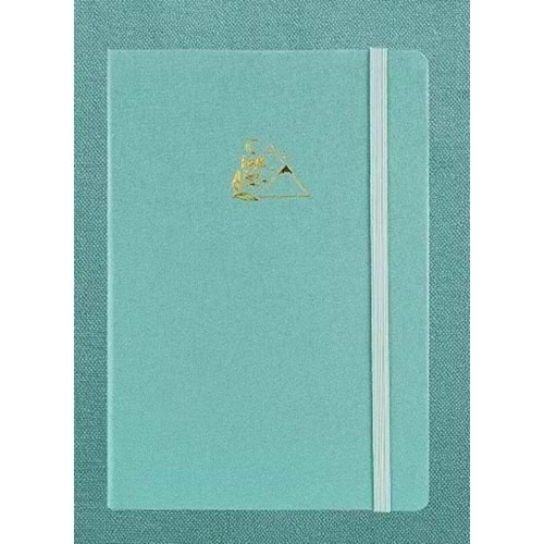Victoria's Journals Bujo Kraft Keten A5 Lastikli 96 Yaprak Çizgili Defter Turkuaz
