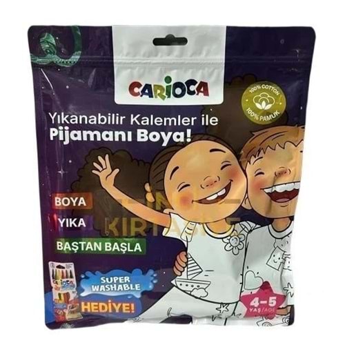 Carioca Pijama Boyanabilir Keçeli Kalem Hediyeli 4-5 Yaş