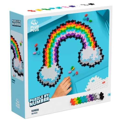 Plus-Plus Puzzle By Number Rainbow 500Pcs