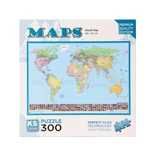 Ks Games 300 Parça Puzzle Dünya Haritası