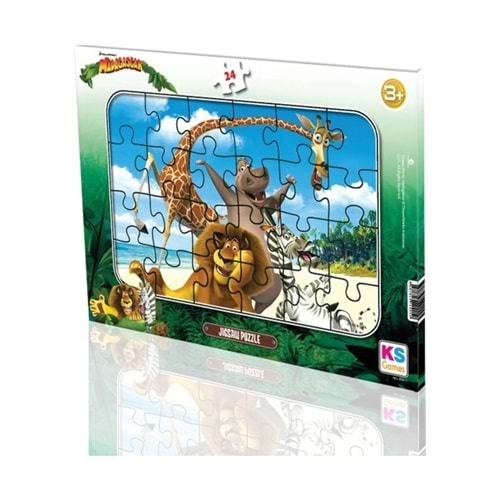 Ks Games 24 Parça Frame Puzzle Madagascar