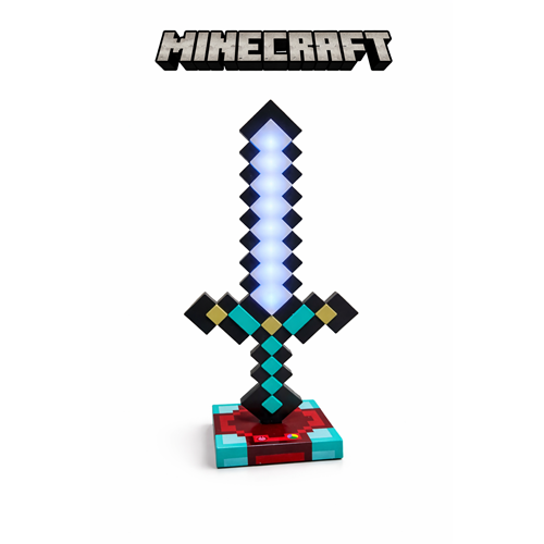 Minecraft Işıklı Elmas Kılıç Lamba – Dekoratif LED Masa Lambası | Bent-71