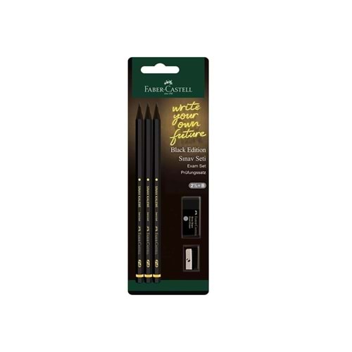 Faber Castell Black Edition Sınav Seti (3 Kalem- Silgi- Kalemtraş) 5504000044