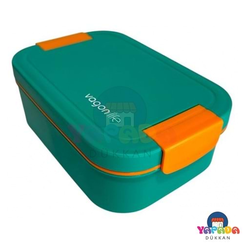 Vagonlife VGN1271 1750 ml İki Bölmeli Yeşil Beslenme Kabı