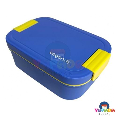 Vagonlife VGN1271 1750 ml İki Bölmeli Mavi Beslenme Kabı