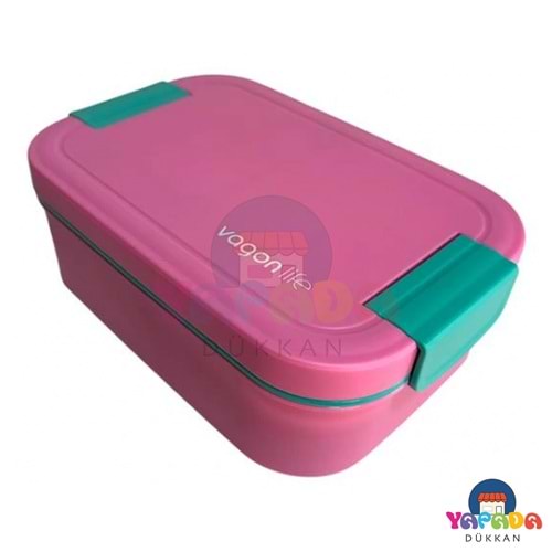 Vagonlife VGN1271 1750 ml İki Bölmeli Pembe Beslenme Kabı