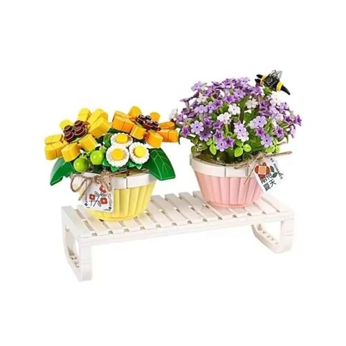Loz Lego Eternal Flowers Çiçek Block Letters from Spring Baby’s Breath'' ''Daisy With Bee (572 Parça) Lg-1674