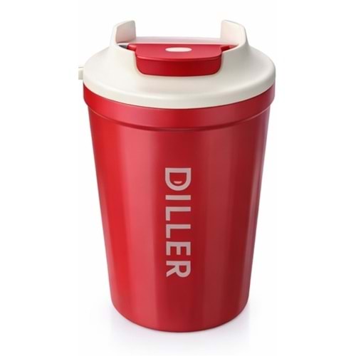 Vagonlife Diller 380 Ml Çelik Termos Matara Kırmızı Vgn-9079