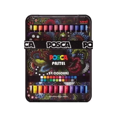 Uni Posca Pastel Boya Kalemi 24Lü Kalem Kutu Set