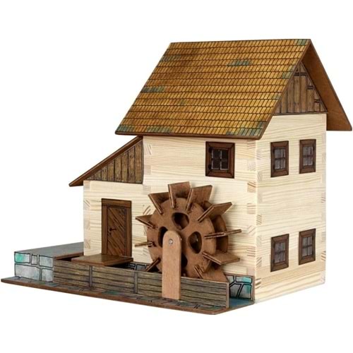 Walachia Vario ahşap Model yapı Seti malzemesi No:16 Su Değirmenli Oduncu Evi 196 parça LGB 1:32