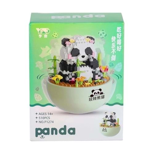 Panlos YKO Serisi Panda Modeli 510 Parça Bricks FFP1274 Vagonlife