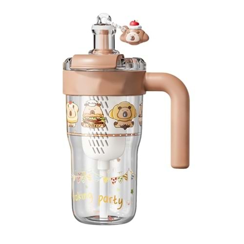 Diller Vagon-Life 860 ml Kahverengi Tritan Su Matarası