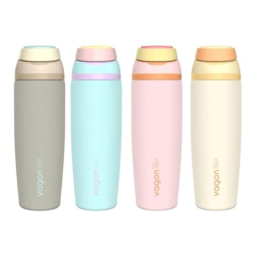 Vagonlife 800 ml Çelik Termos Kulplu Sızdırmaz Pipetli 4 Renk