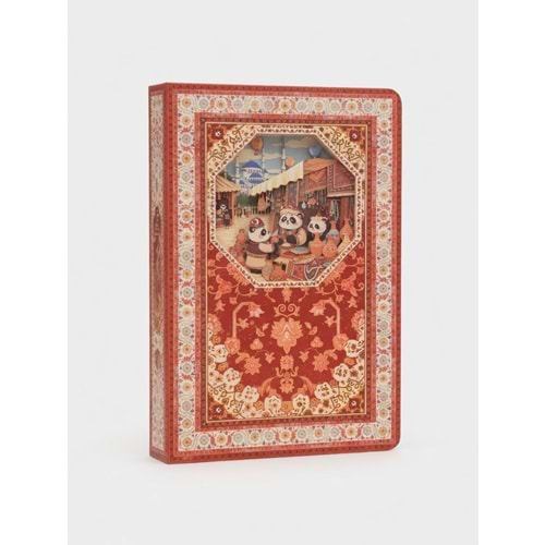 Vagonlife VGN-N098 3D Etnik Motifli Defter (Panda & Pazar Temalı)