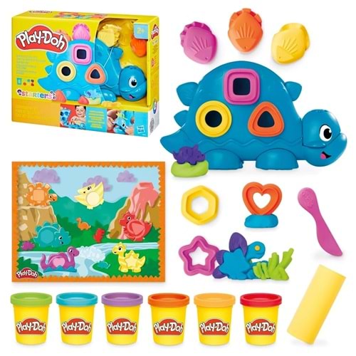Play-Doh Başlangıç Şekiller ve Renkler Dino Oyun Hamuru Seti G0491