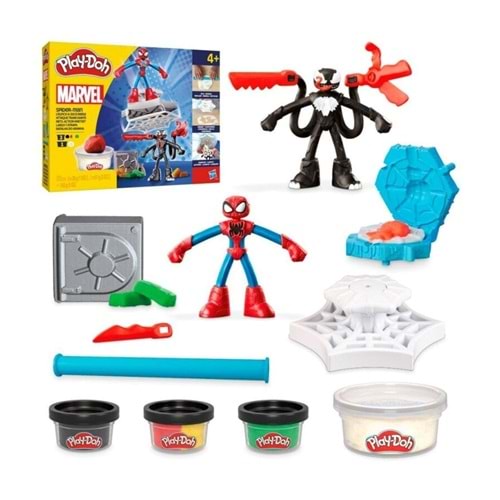 Play-Doh Spiderman Launch And Slice Battle Oyun Hamuru Seti F9827