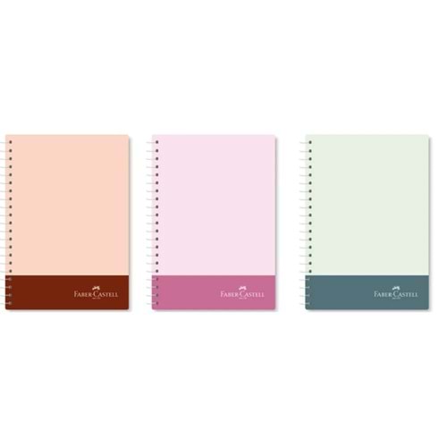 Faber-Castell GenZ PP Kapak Spiralli A4 80 Yaprak Kareli Defter Karma Desen 5075000526000