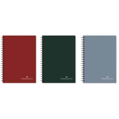 Faber-Castell Koyu Renkler PP Kapak Spiralli A4 100 Yaprak Kareli Defter Karma Renk 5075000520000