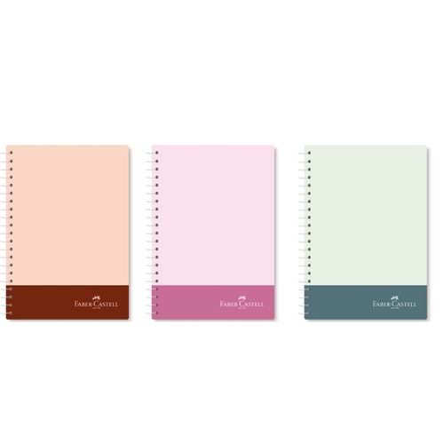 Faber-Castell Bicolor PP Kapak Spiralli A4 80 Yaprak Çizgili Defter Çift Renk 5075000521000