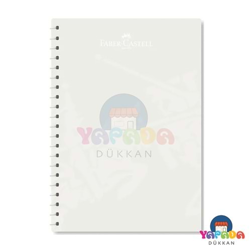 Faber-Castell GenZ PP Kapak Spiralli A4 100 Yaprak Kareli Defter Karma Desen 8684897034007