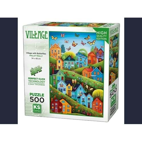 Ks Puzzle 500 Village Tith Butterflies