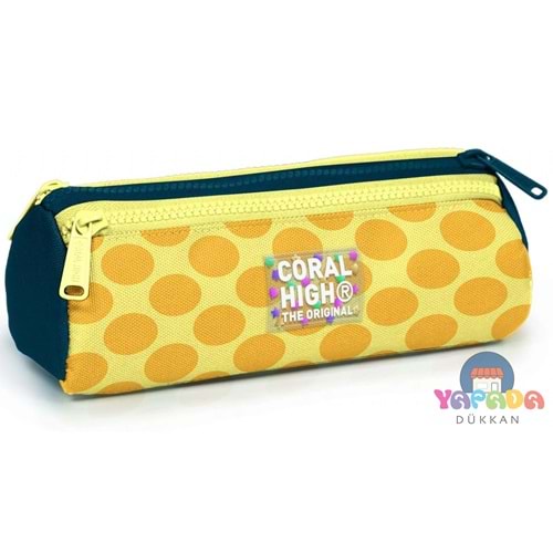 Coral High Kids 31004 Çok Renkli Desenli Üç Bölmeli Kalem Çantası