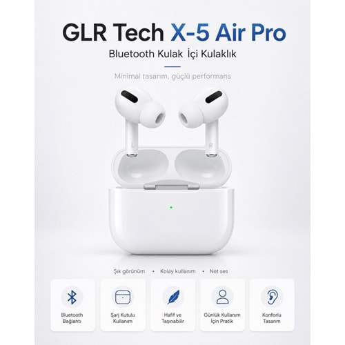GLR Tech X-5 Air Pro Bluetooth Kulak İçi Kulaklık