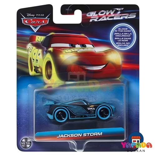 Disney Pixar Cars Karanlıkta Parlayan Yarışçılar Tekli Araç (D)
