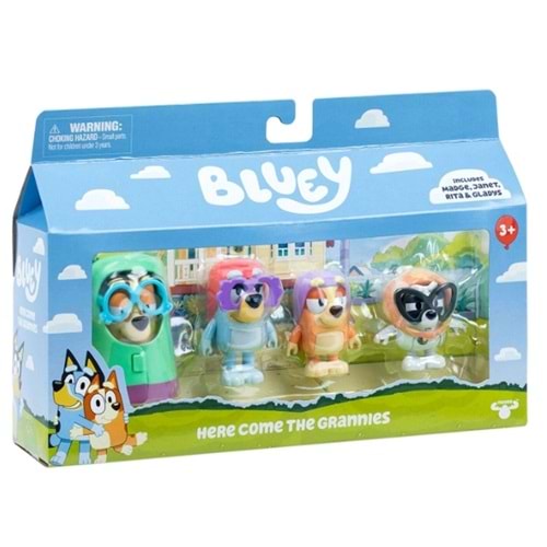 Moose Toys Bluey İşte Büyükanneler 4'lü Karakter Figür Seti