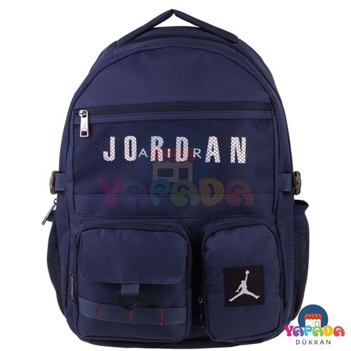 Jordan Air Brooklyn Navy Blue Q3184 Beş Bölmeli 15 İnç Laptop Bölmeli Lacivert Erkek Çocuk Okul Sırt Çantası