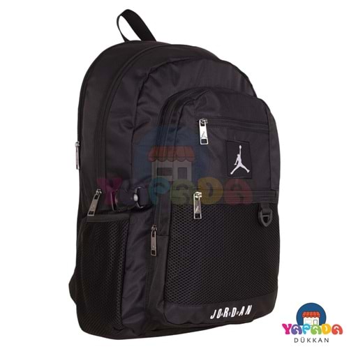 Jordan Air Houston Black Q3174 28 L Dört Bölmeli 15 İnç Laptop Bölmeli Siyah Erkek Çocuk Okul Sırt Çantası