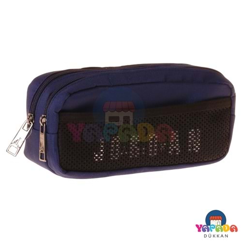 Jordan Air New York Navy Blue Q3167 1,4 L 10 x 20 x 7 cm Üç Bölmeli Suya Dayanıklı Lacivert Kalem Çantası