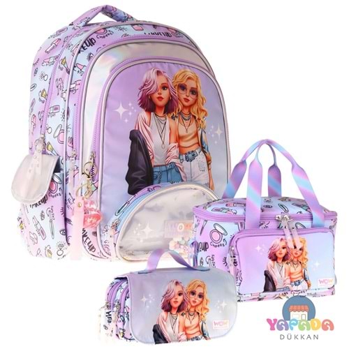 Wow Generation Friends Pembe Üçlü İlkokul Okul Çanta Seti