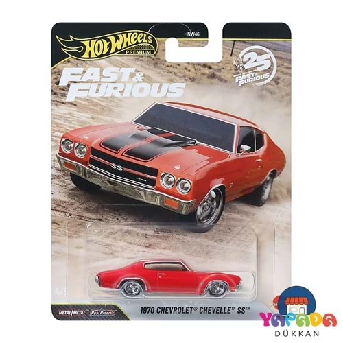 Hot Wheels Premium Fast & Furious 25. Yıl 1970 Chevrolet Chevelle SS JHW73 #4/5 1:64 Koleksiyon Model Araba