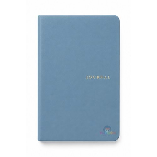 Victoria’s Journals Art Vegan Deri Defter 100 gr 120 Yaprak - Düz Açık Mavi