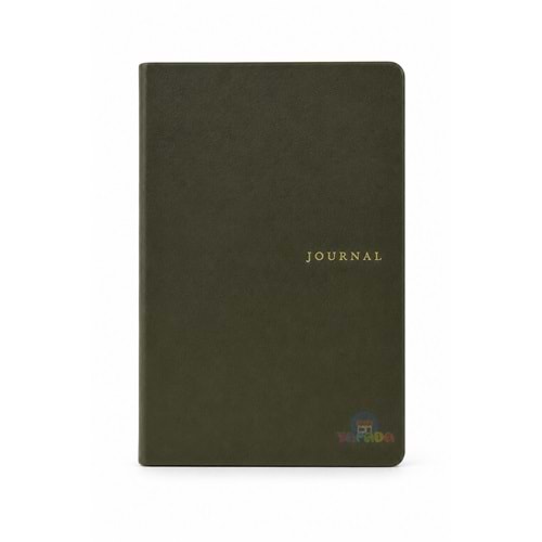 Victoria’s Journals Smyth Art Vegan Deri Defter 100 gr 120 Yaprak - Düz Haki Yeşil