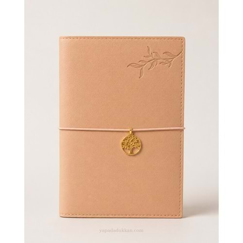 Victoria’s Journals Muse Vegan Deri A5 Organizer Defter 120 gr 96 Yaprak - Pudra Pembe