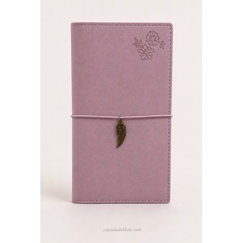 Victoria’s Journals Charm Kuş Lastikli Planlayıcı 9x19 cm 80 Yaprak 100 gr -Lila