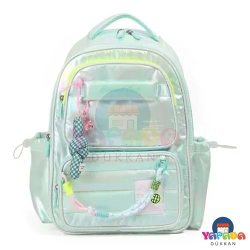 Chimola Puffy & Shiny Açık Yeşil 17 İnç Sırt Çantası