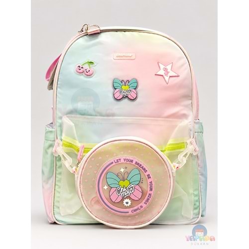 Chimola Rainbow Ayıcık Mavi Pembe Sırt Çantası