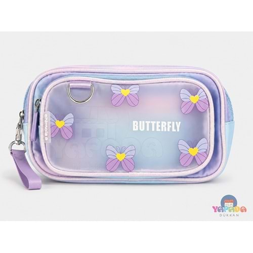 Chimola Butterfly Mor-Pembe B25B6293 CHM-KC0037-2 Kalem Çantası