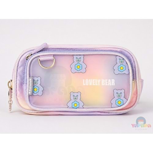 Chimola Rainbow Ayıcık Sarı-Pembe B25B6293 CHM-KC0037 Kalem Çantası
