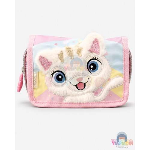 Chimola Cute Cat Smile B25B6284 CHM-KC0035 Çift Gözlü Kalem Çantası